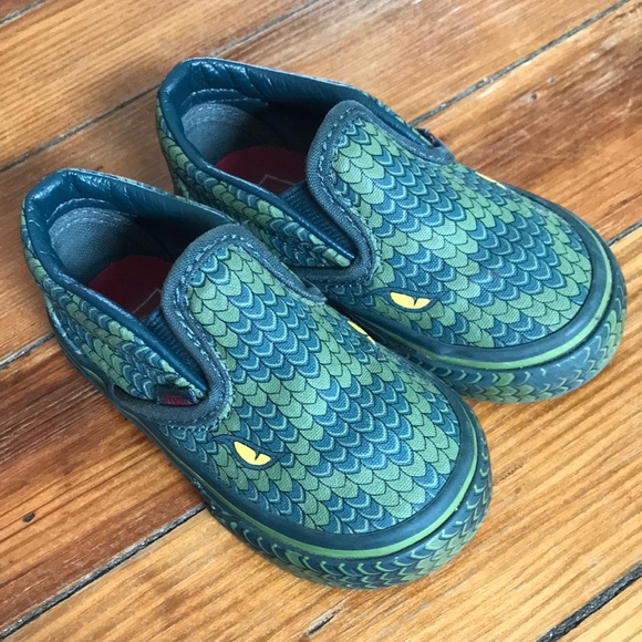Size 5.5 Toddler Reptile Slip On Vans - Picture 1 of 5